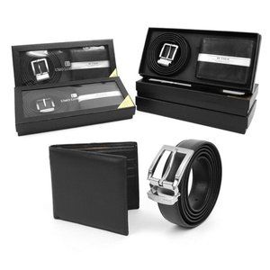 Men's Black Belt and Wallet Set "New In Box"